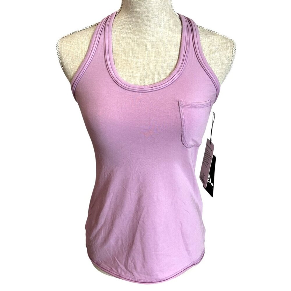NWT Nancy Rose Performance Lilac Racerback Tank Top Size 4